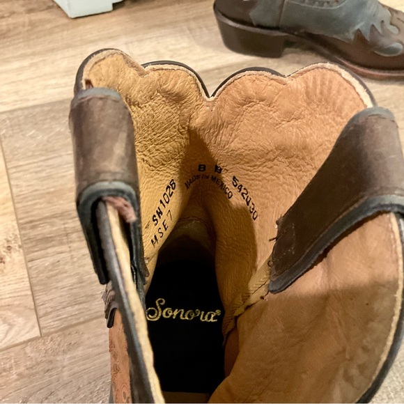 SONORA PAISLEY Western Leather Boots - Brown and Tan - Picture 9 of 12